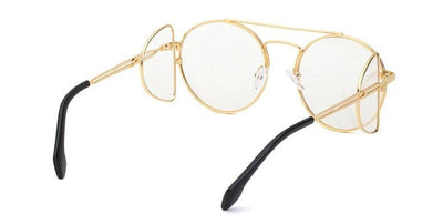 2020 New Vintage Style Round Anti Blue Block Steampunk Brand Designer Eyeglasses Spectacle Frame For Men And Women