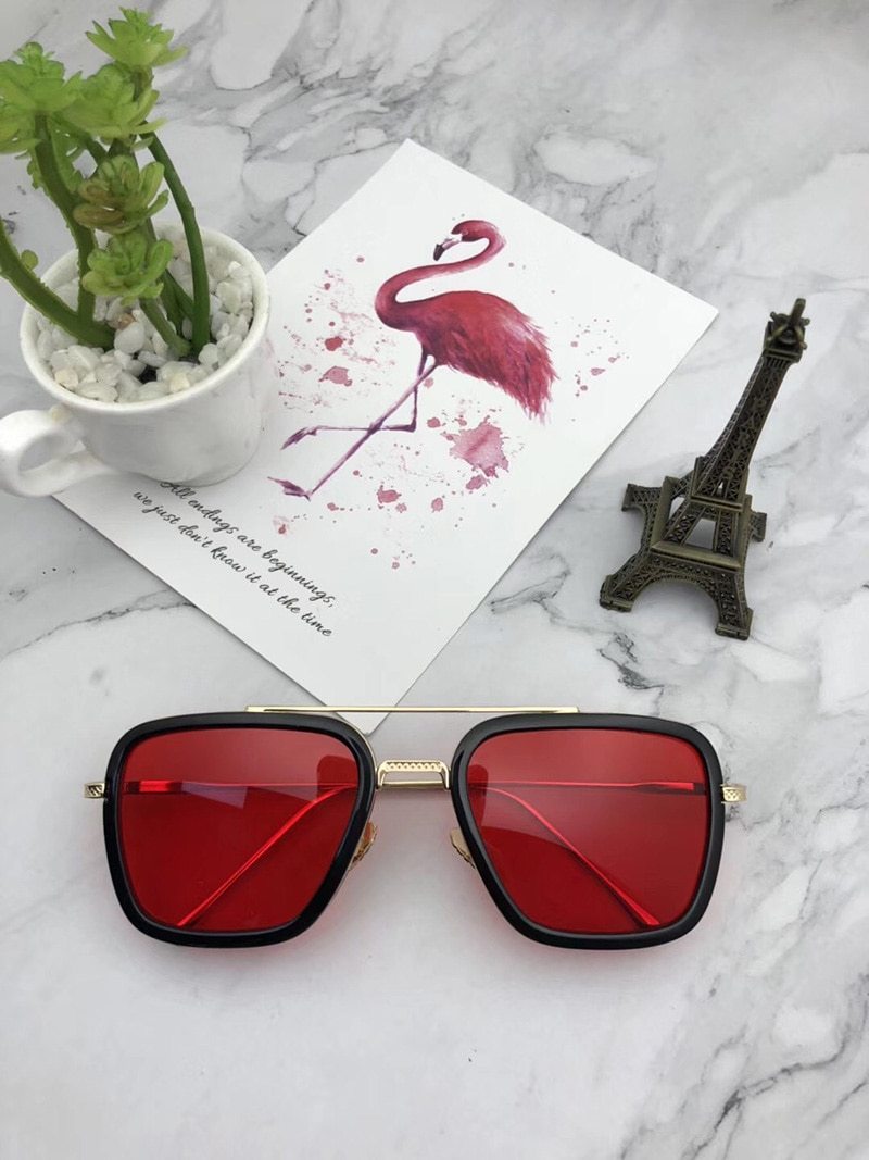 Tony Stark Avengers End Game Sunglasses Square Frames For Men And