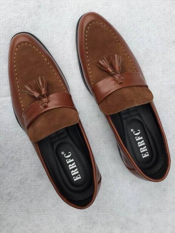 New Arrival Mens Brown Boat Shoes Fashion Pointed Toe Suede Tassel Shoes-Unique and Classy