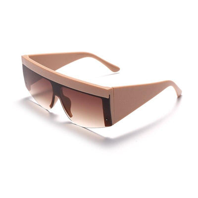 2021 Vintage Big Frame Oversized UV400 Square One Piece Sunglasses For Men And Women-Unique and Classy