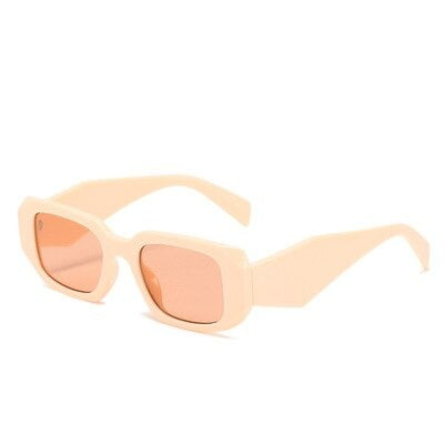 Rectangle Shape Diamond Cutting Acetate Frame Vintage Sunglasses-Unique and Classy