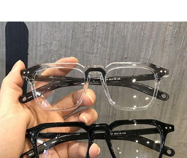 Buy Transparent Anti Blue Light Glasses Square Computer Eyeglasses Men And Women