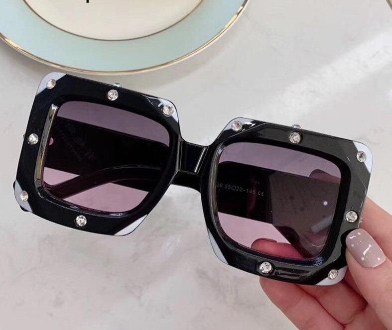 2020 Italian Big Frame Square Crystal Diamond Sunglasses For Unisex-Unique and Classy