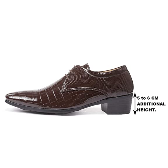 Synthetic Material Casual Lace-up Height Increasing Shoes-Unique and Classy
