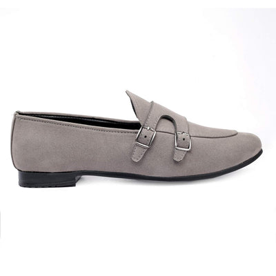 Stylish Double Monk Suede Material Slip On Shoes For Men's-Unique and Classy
