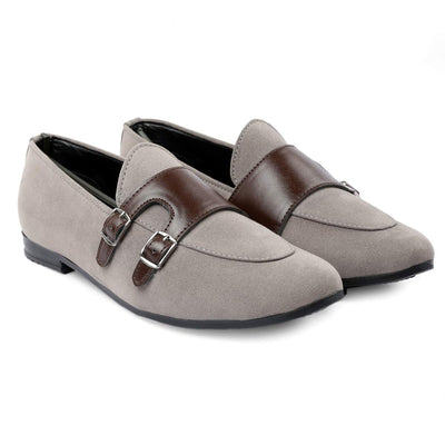 Fashionable Double Monk Suede Material Slip On Shoes For Men's-Unique and Classy