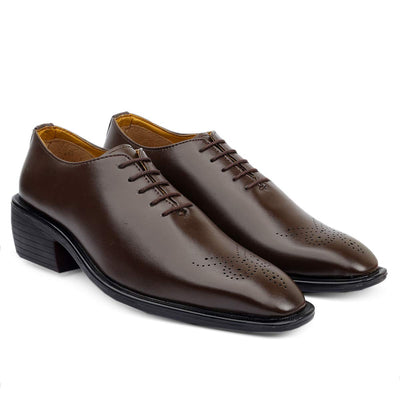 New Arrival Brown Height Increasing Casual, Formal And Party Wear Shoes-Unique and Classy