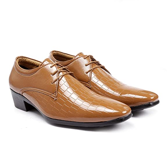 Synthetic Material Casual Lace-up Height Increasing Shoes-Unique and Classy