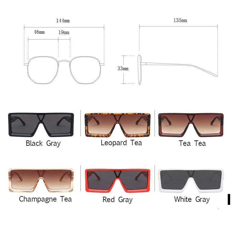 2021 New Vintage Luxury Designer Overszied Square Retro Sunglasses For Men And Women-Unique and Classy