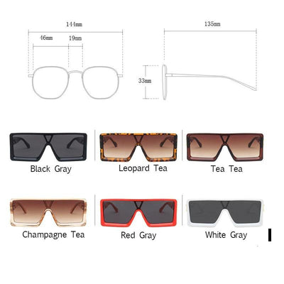 2021 New Vintage Luxury Designer Overszied Square Retro Sunglasses For Men And Women-Unique and Classy