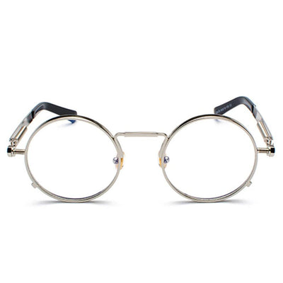 Buy Vintage fashion retro steampunk glasses round circle metal frame