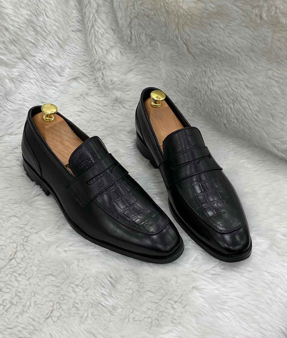 Stylish Leather Patent Slipons With Tassles For Men-Unique and Classy