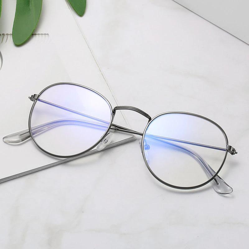 Buy Fashion Retro Round Eyewear Blue Light Blocking Men Women