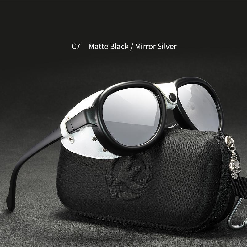 Leather Shield Pilot Sunglasses For Unisex-Unique and Classy