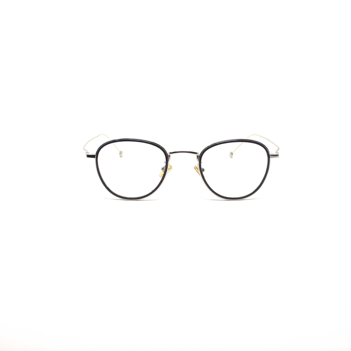 Stylish Oval Round Silver Black Optical Eyewear