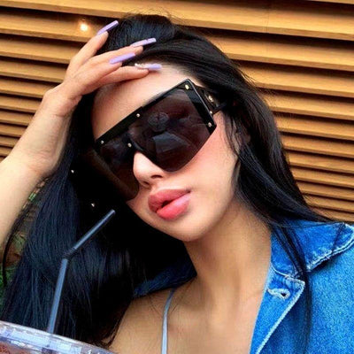 2021 New Luxury Brand One Piece Shield Sunglasses For Women -Unique and Classy