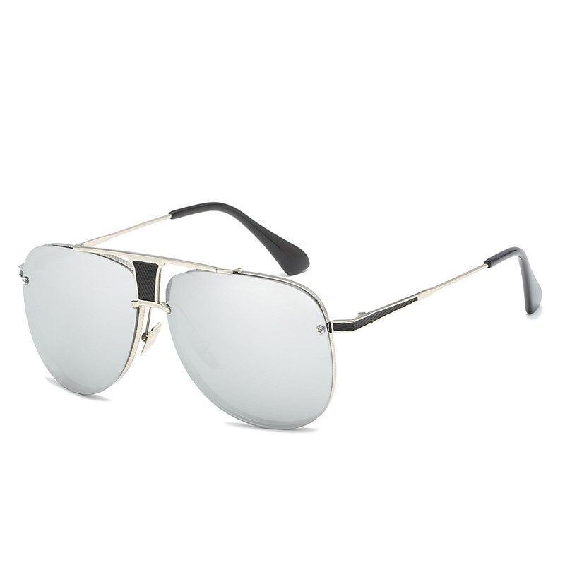 Classic Brand Design Oversized Metal Frame Coating Sunglasses For Men And Women-Unique and Classy