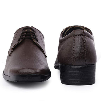 Faux Leather Office Wear Lace Up Shoes For Men's-JonasPramount