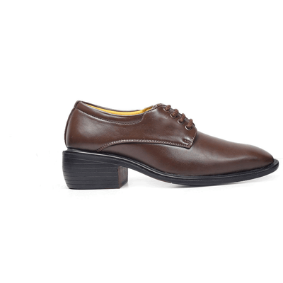Classic Pattern Height Increasing Brown Casual, Formal Office Wear Derby Shoes-Unique and Classy