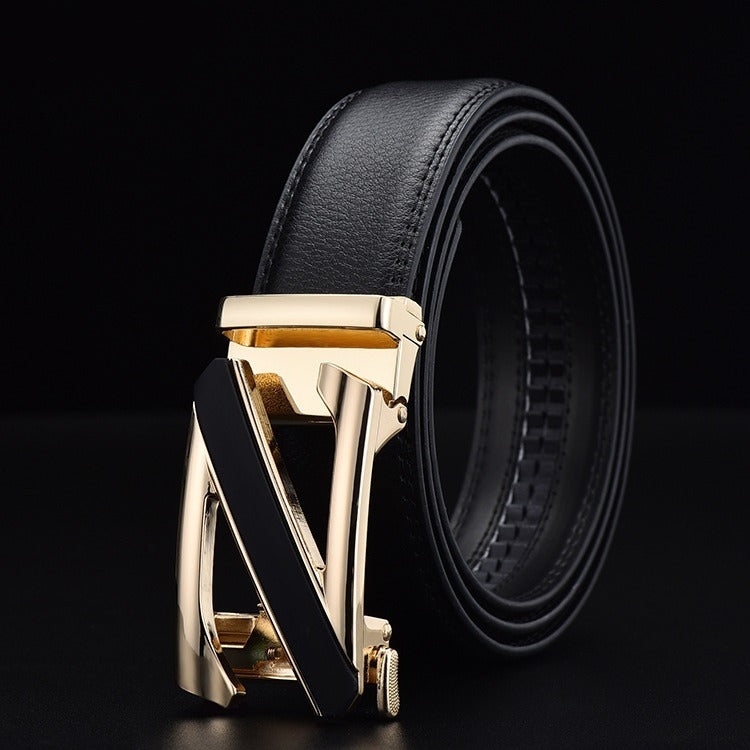 Casual Z Letter Design Automatic Buckle High Quality Belts For Men's-Unique and Classy