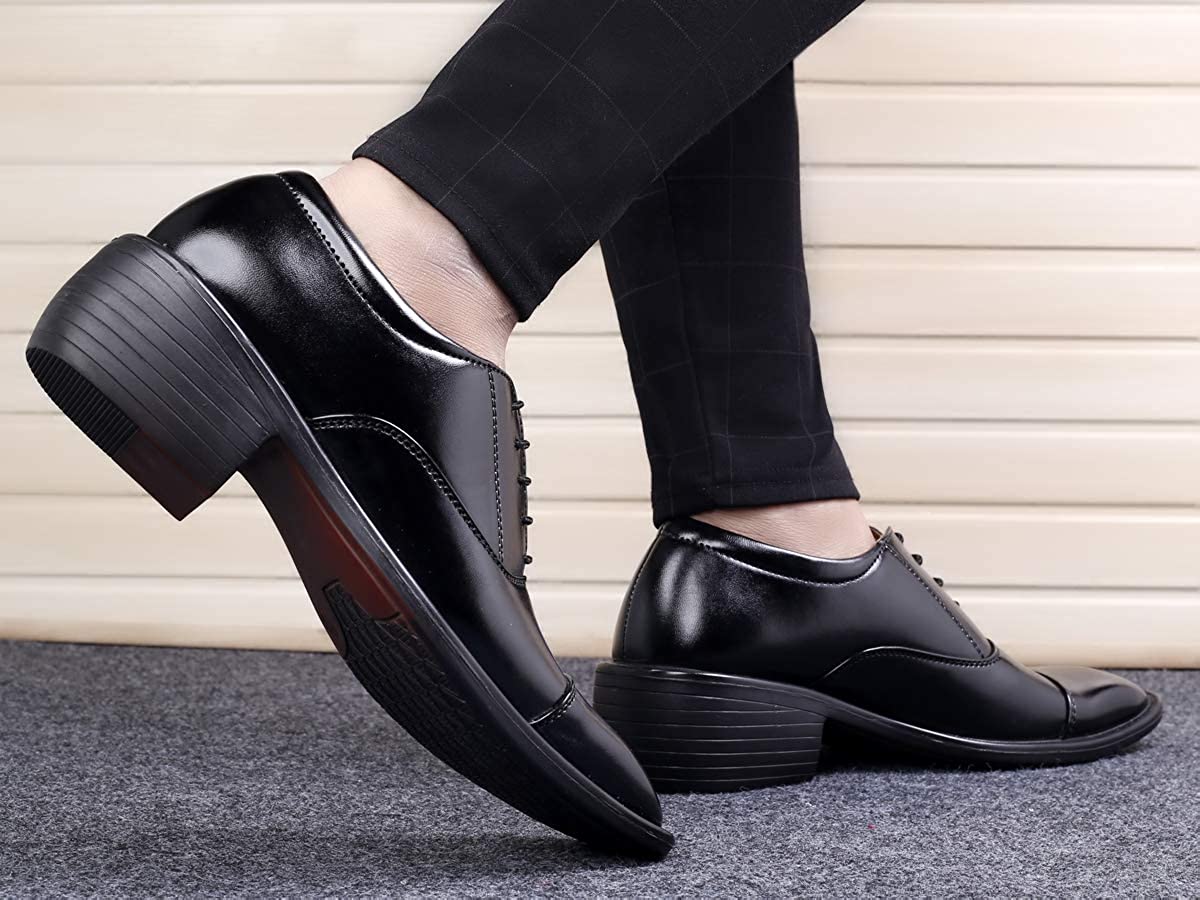 Fashionable Black Casual And Formal Office Wear Lace-Up Shoes-Unique and Classy