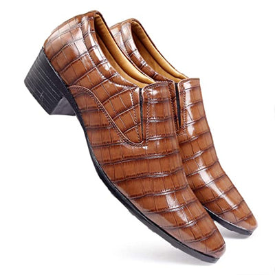 Crocodile Style Height Increasing Faux Leather Material Casual,Loafer and Moccasins Shoes-Unique and Classy