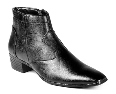 Formal Faux Leather Men's Height Increasing Boots-Unique and Classy