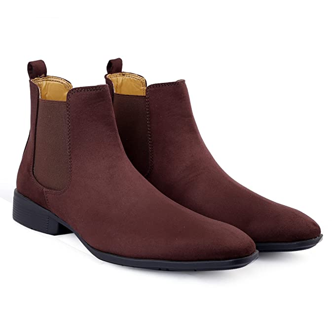 New Arrival Latest Suede Material Brown Casual Chelsea Boots For Men-Unique and Classy