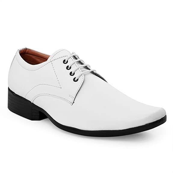 Faux Leather Office Wear Lace Up Shoes For Men's-JonasPramount