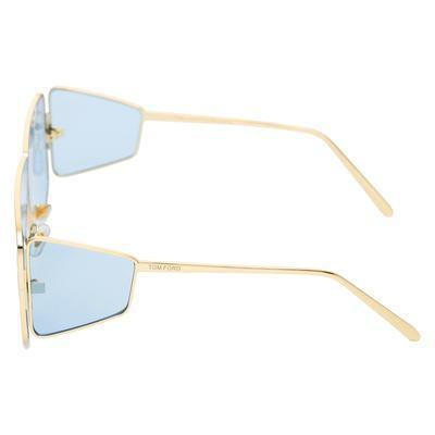 Square Sky Blue And Gold Sunglasses For Men And Women-Unique and Classy