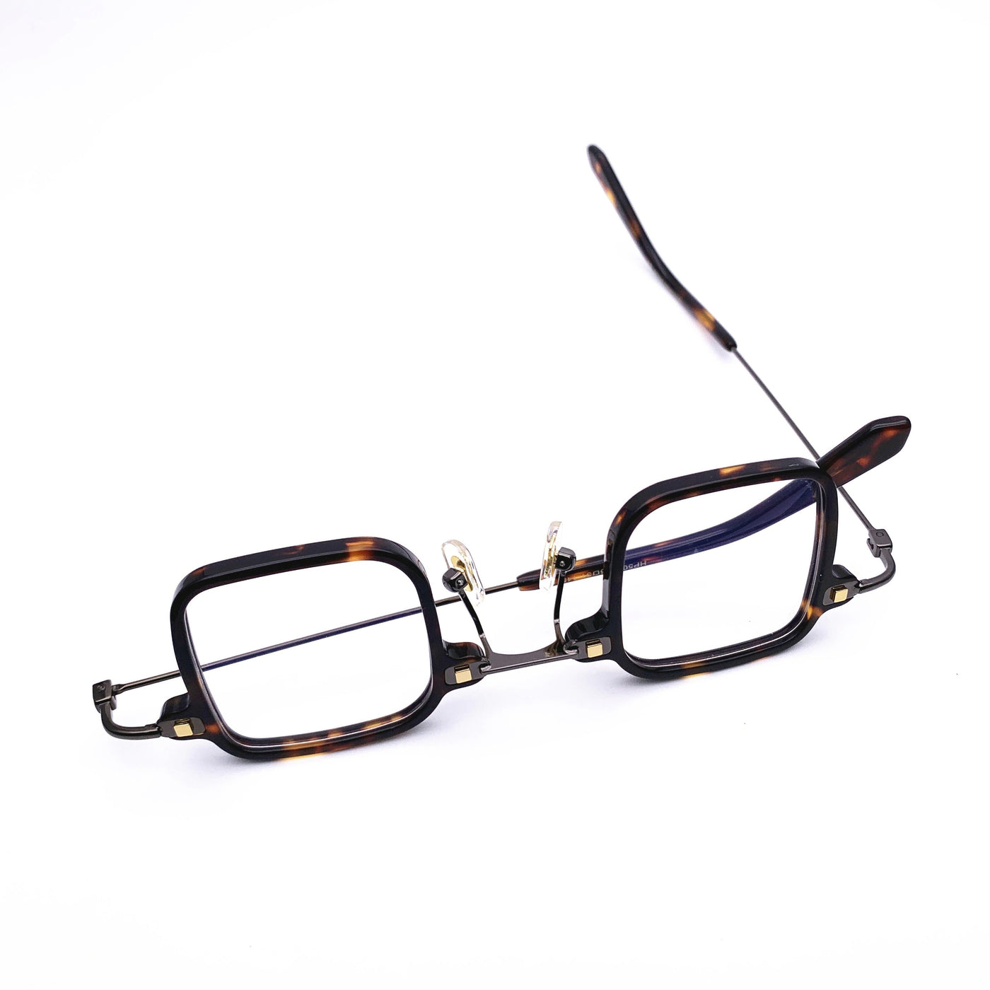 Fancy Vintage Retro Acetate with Metal Mini Square Shape Eyeglasses For Unisex