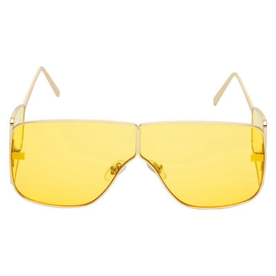 Square Yellow And Gold Sunglasses For Men And Women-Unique and Classy
