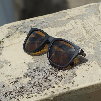 Eclipse Brown Retro Square Sunglasses For Men And Women-Unique and Classy