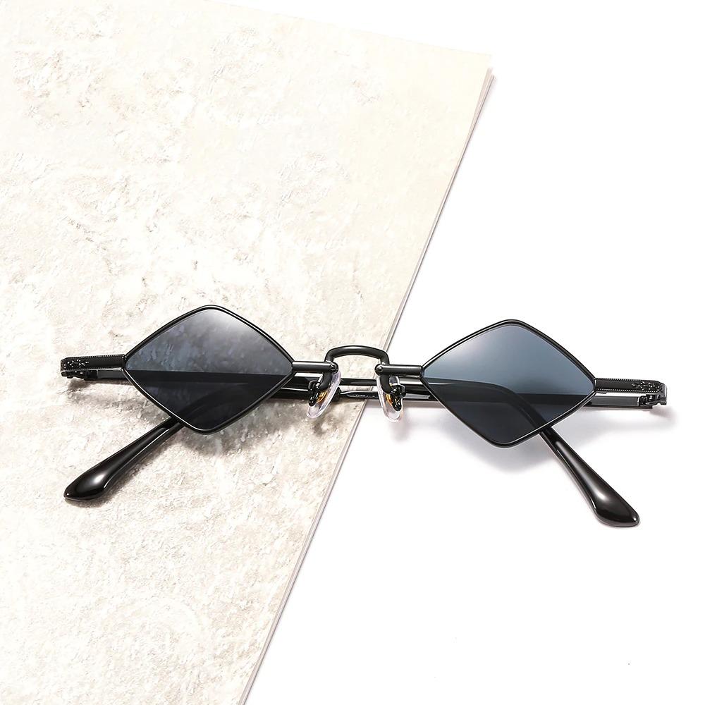 Brand Design Metal Frame Diamond Shaped Small Retro Sunglasses For Men And Women-Unique and Classy