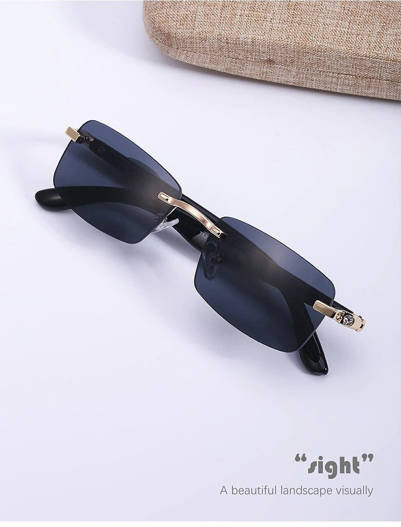 2021 Luxury Boundless Frame Avant-garde Retro Brand Design Sunglasses For Men And Women-Unique and Classy