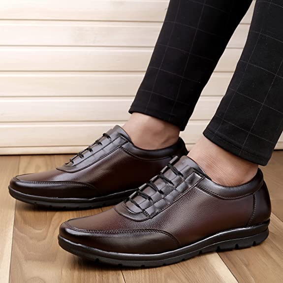 Fashionable Design Formal Lace-up Synthetic Shoes For Men's-Unique and Classy