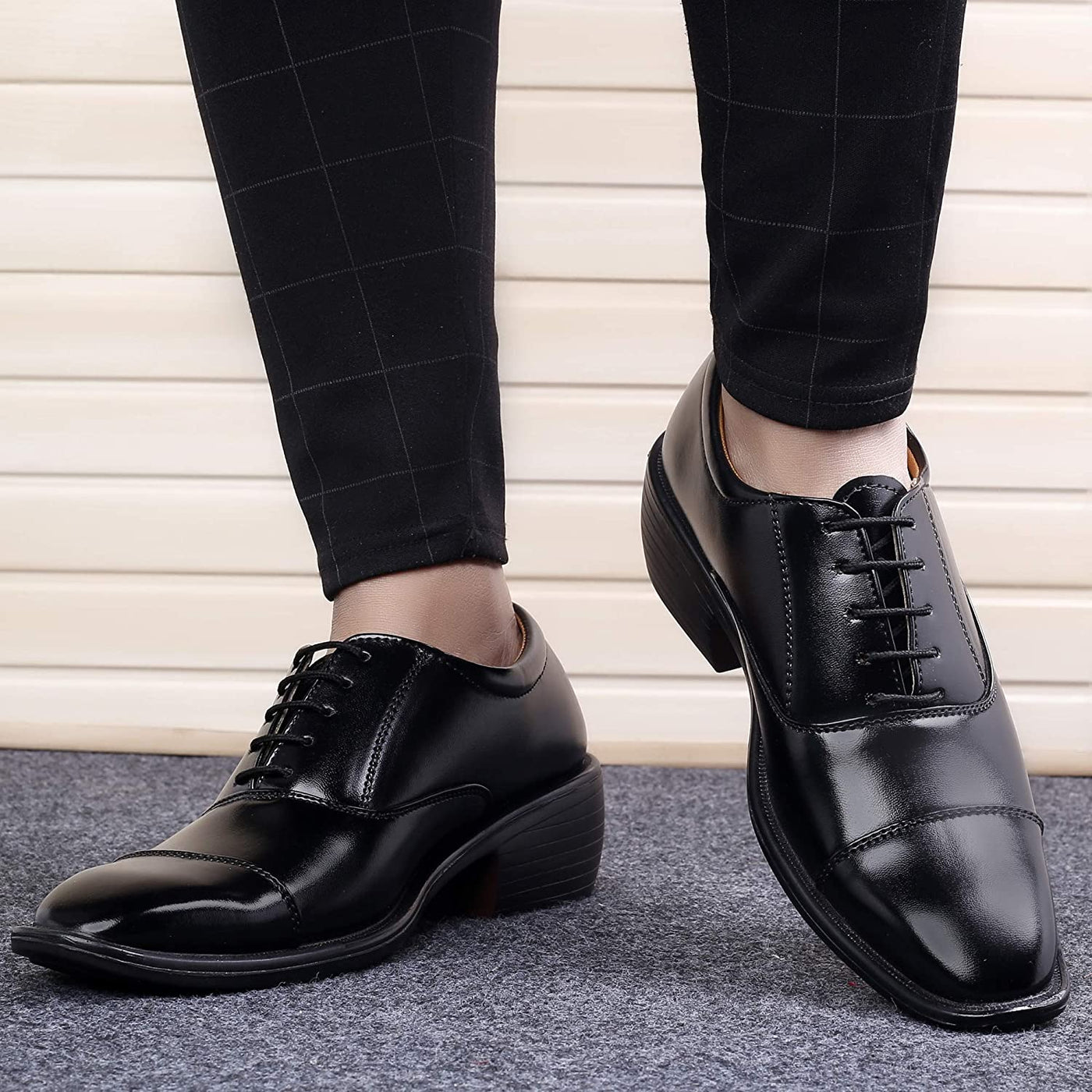 Fashionable Black Casual And Formal Office Wear Lace-Up Shoes-Unique and Classy