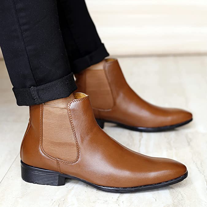 Classy New Arrival Latest Tan Casual Chelsea Boots For Men-Unique and Classy