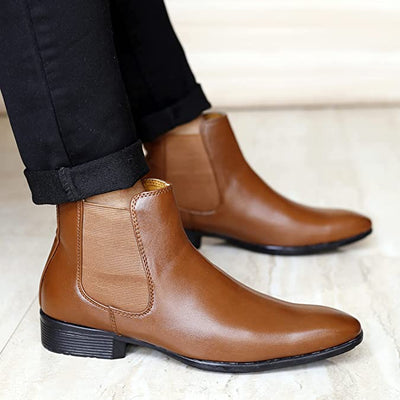 Classy New Arrival Latest Tan Casual Chelsea Boots For Men-Unique and Classy