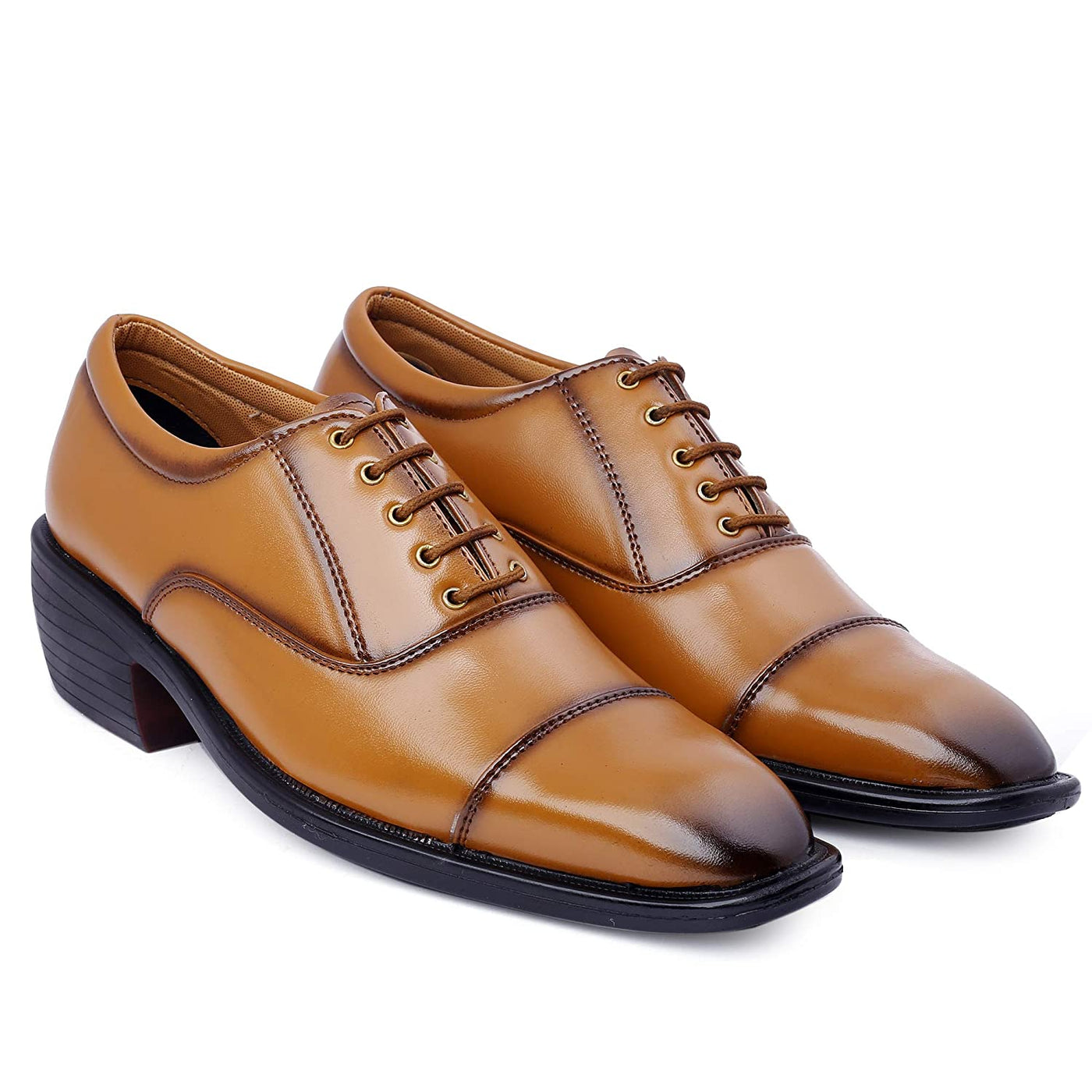 Fashionable Tan Casual And Formal Office Wear Lace-Up Shoes-Unique and Classy