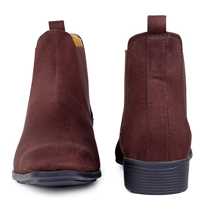 New Arrival Latest Suede Material Brown Casual Chelsea Boots For Men-Unique and Classy