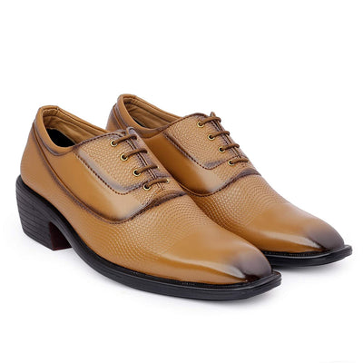 Classy Casual And Formal Business Wear Tan Lace-Up Shoes-Unique and Classy