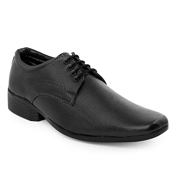 Faux Leather Office Wear Lace Up Shoes For Men's-JonasPramount