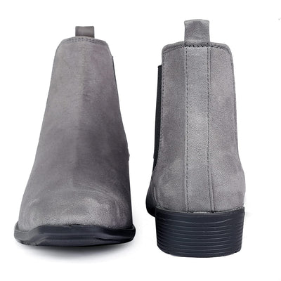 New Arrival Latest Suede Material Grey Casual Chelsea Boots For Men-Unique and Classy