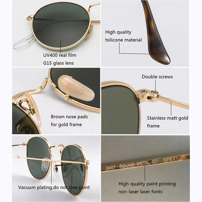 Small Round Metal Frame Retro Sunglasses For Men And Women-Unique and Classy