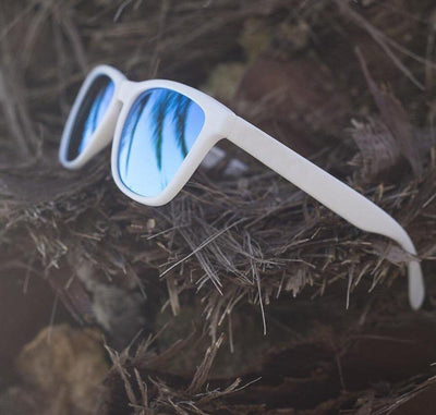 Unisex White Frame Blue Lens Mirror Oculos Sunglasses For Men And Women-Unique and Classy