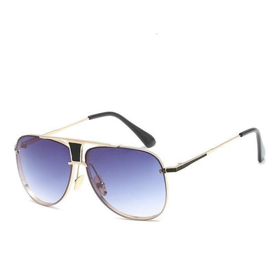 Classic Brand Design Oversized Metal Frame Coating Sunglasses For Men And Women-Unique and Classy