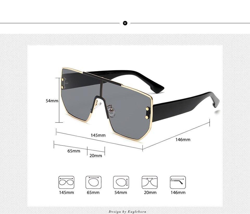 Classic Fashion New Brand Design Oversized Square Sunglasses For Men And Women-Unique and Classy