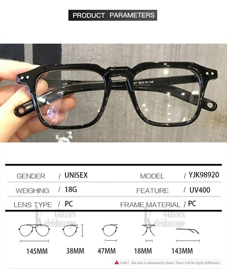 Buy Transparent Anti Blue Light Glasses Square Computer Eyeglasses Men And Women