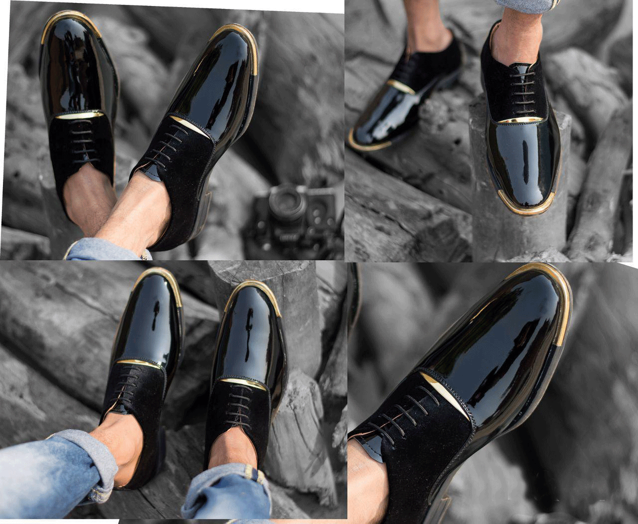 Mens Shiny Wear Premium Design High Quality Faux Leather Oxford Formal Shoes-Unique and Classy